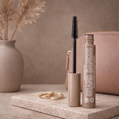 Sandstone Scandinavia Hypoallergenic mascara – for sensitive eyes – volume & length – smudgeproof, perfume-free – vegan & cruelty-free – brown