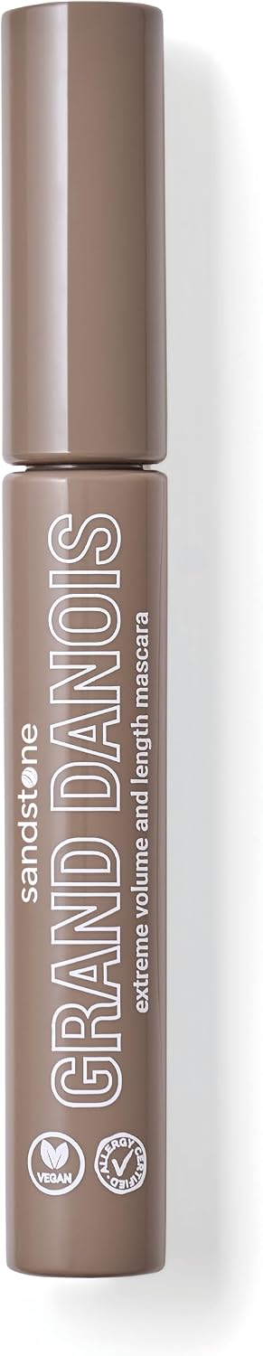 Sandstone Scandinavia Hypoallergenic mascara – for sensitive eyes – volume & length – smudgeproof, perfume-free – vegan & cruelty-free – brown