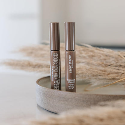 Sandstone Scandinavia Hypoallergenic mascara – for sensitive eyes – volume & length – smudgeproof, perfume-free – vegan & cruelty-free – brown